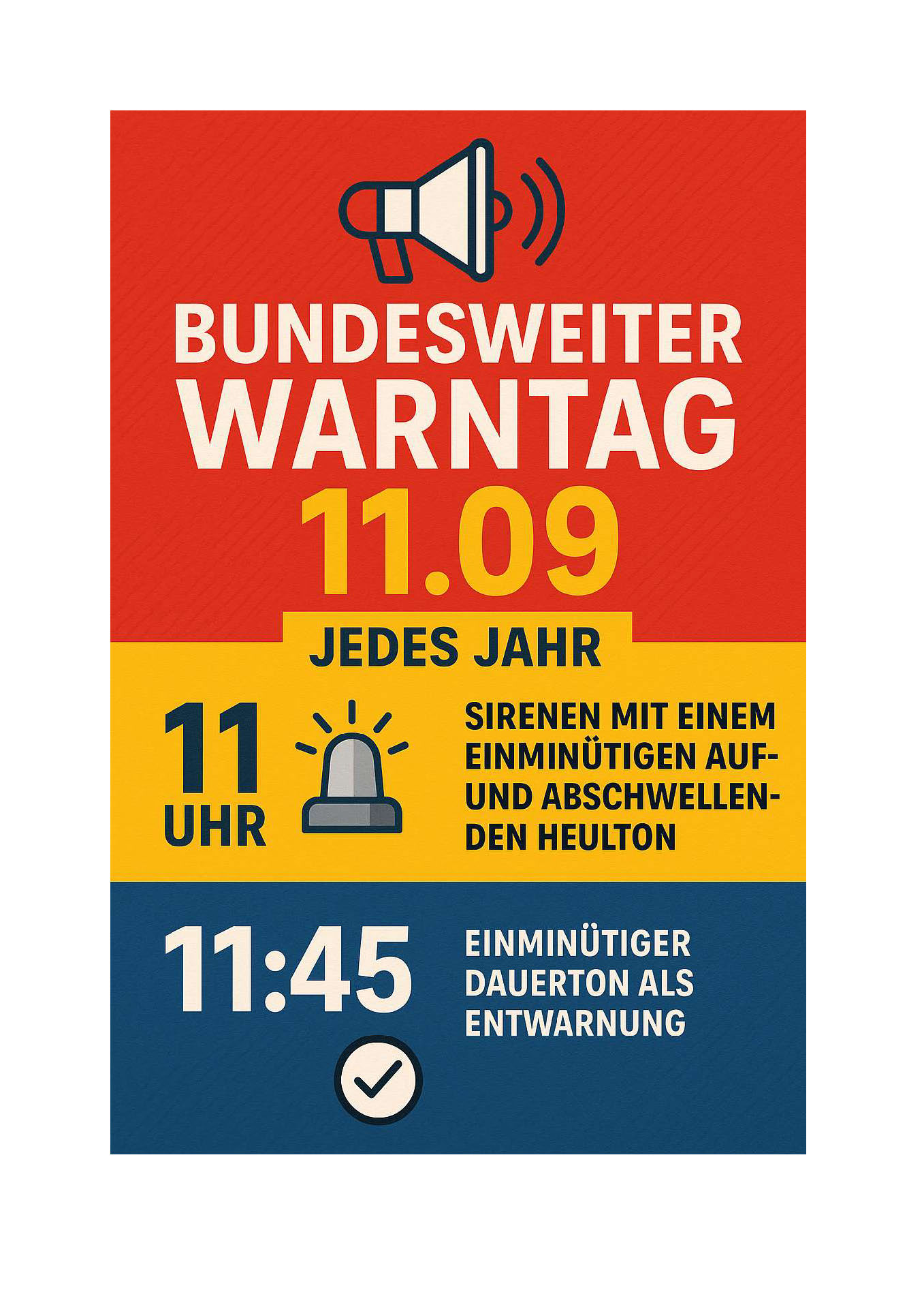 Bundesweiter Warntag 2025 am 11.09.2025